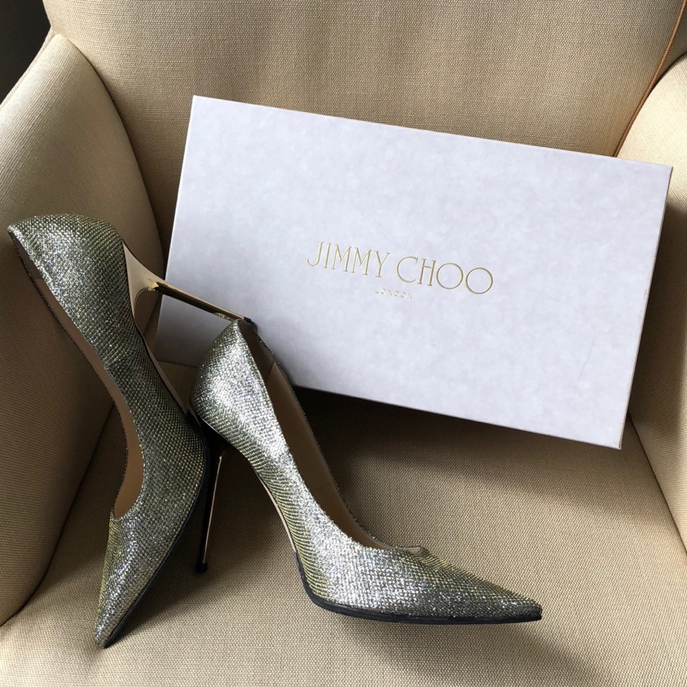 *New* Jimmy Choo glittered heels with original box